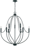 Capital Lighting 447091MB Madison Modern Matte Black Ceiling Chandelier