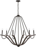 Capital Lighting 447662CK Clive Modern Carbon Grey and Black Iron 43" Ceiling Chandelier