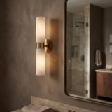 Capital Lighting 651721AD Alyssa Contemporary Aged Brass Wall Lamp