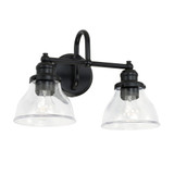 Capital Lighting 8302MB-461 Baxter Matte Black 2-Light Lighting For Bathroom