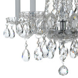 Crystorama 1061-CH-CL-MWP Traditional Crystal 18 Inch Diameter Chrome 5 Light Mini Candle Chandelier