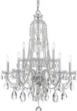 Crystorama 1110-CH-CL-SAQ Traditional Crystal Polished Chrome Chandelier Light