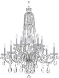 Crystorama 1112-CH-CL-SAQ Traditional Crystal Polished Chrome Chandelier Lighting