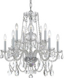 Crystorama 1130-CH-CL-SAQ Traditional Crystal Polished Chrome Chandelier Lighting