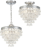 Crystorama 130-CH Calypso Polished Chrome Crystal 12 Inch Diameter Lighting Pendant