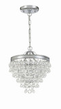 Crystorama 130-CH Calypso Polished Chrome Crystal 12 Inch Diameter Lighting Pendant