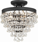 Crystorama 130-MK_CEILING Calypso Contemporary Matte Black Ceiling Light Fixture