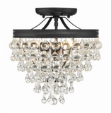 Crystorama 130-MK_CEILING Calypso Contemporary Matte Black Ceiling Light Fixture