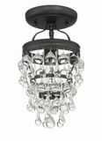 Crystorama 131-MK_CEILING Calypso Contemporary Matte Black Flush Mount Ceiling Light Fixture