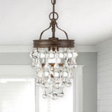 Crystorama 131-VZ Calypso Vibrant Bronze Mini Pendant Lamp