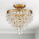 Crystorama 130-VG_CEILING Calypso Modern Vibrant Gold Overhead Light Fixture