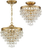 Crystorama 130-VG_CEILING Calypso Modern Vibrant Gold Overhead Light Fixture