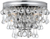 Crystorama 132-CH Calypso 7 Inch Tall Polished Chrome Finish Crystal Sconce Lighting