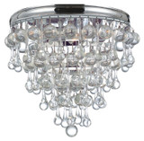 Crystorama 135-CH Calypso Crystal 10 Inch Diameter Polished Chrome Finish Flush Lighting