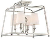 Crystorama 2243-PN Sylvan Polished Nickel Flush Mount Lighting Fixture