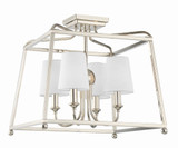 Crystorama 2243-PN Sylvan Polished Nickel Flush Mount Lighting Fixture
