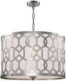 Crystorama 2266-PN Jennings Polished Nickel Drum Hanging Pendant Light