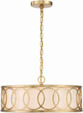 Crystorama 287-GA Graham Antique Gold Drum Drop Lighting