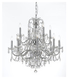 Crystorama 3228-CH-CL-MWP Imperial 27 Inch Diameter Medium 8 Candle Polished Chrome Finish Lighting Chandelier