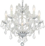 Crystorama 4405-CH-CL-SAQ Maria Theresa Polished Chrome Mini Chandelier Lamp