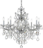 Crystorama 4409-CH-CL-SAQ Maria Theresa Polished Chrome 28" Chandelier Light