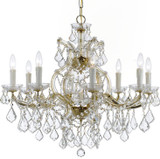 Crystorama 4408-GD-CL-MWP Maria Theresa Gold 26" Chandelier Lamp