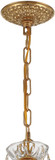 Crystorama 4454-GA-CL-S Filmore Antique Gold Mini Chandelier Lamp