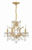 Crystorama 4454-GA-CL-S Filmore Antique Gold Mini Chandelier Lamp