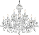 Crystorama 4479-CH-CL-SAQ Maria Theresa Polished Chrome Chandelier Light