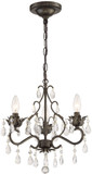 Crystorama 4534-EB-CL-MWP Paris Market English Bronze Mini Lighting Chandelier