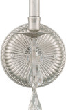 Crystorama 5011-OS-CL-S Ashton Olde Silver Candle Lighting Wall Sconce