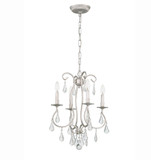 Crystorama 5014-OS-CL-MWP Ashton 16 Inch Diameter Old Silver 4 Candle Mini Chandelier Lighting