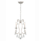 Crystorama 5014-OS-CL-MWP Ashton 16 Inch Diameter Old Silver 4 Candle Mini Chandelier Lighting