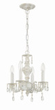 Crystorama 5024-AW-CL-MWP Sutton 13 Inch Diameter Antique White 4 Candle Mini Chandelier - Clear Crystal