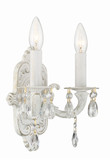 Crystorama 5022-AW-CL-SAQ Paris Market Antique White Candle Sconce Lighting
