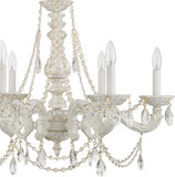Crystorama 5026-AW-CL-SAQ Paris Market Antique White Lighting Chandelier