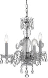 Crystorama 5044-CH-CL-I Traditional Crystal Polished Chrome Mini Lighting Chandelier