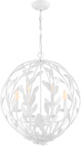 Crystorama 506-MT Broche Matte White 21" Lighting Pendant