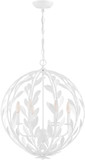Crystorama 506-MT Broche Matte White 21" Lighting Pendant