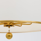 Crystorama 515-GA Broche Antique Gold Drum Hanging Light Fixture
