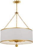Crystorama 515-GA Broche Antique Gold Drum Hanging Light Fixture
