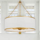 Crystorama 515-GA Broche Antique Gold Drum Hanging Light Fixture