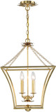 Crystorama 516-GA Broche Contemporary Antique Gold 16" Foyer Light Fixture