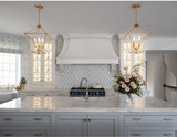 Crystorama 516-GA Broche Contemporary Antique Gold 16" Foyer Light Fixture