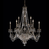 Crystorama 5168-EB-CL-MWP Vanderbilt 34 inch crystal chandelier in English bronze finish