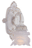Crystorama 5221-AW Paris Flea Market Antique White Traditional 10 Inch Tall Lamp Sconce