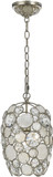 Crystorama 523-SA Palla Contemporary 8 Inch Diameter Antique Silver Mini Pendant Lighting