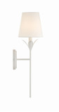 Crystorama 531-MT Broche Contemporary Matte White Wall Lamp