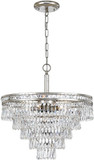 Crystorama 5264-OS-CL-MWP Mercer Olde Silver Chandelier Lighting