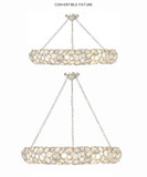 Crystorama 528P-SA Palla Antique Silver Hanging Light Fixture